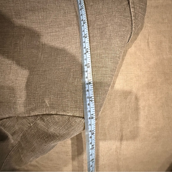 L’Habit 38R Gray 100% Linen Sport Coat Blazer Double Vent Red Contrast Stitching - Picture 10 of 12